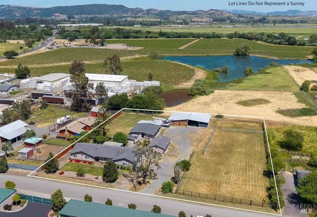 Aerial overview of the 1.45-acre multi-lot property