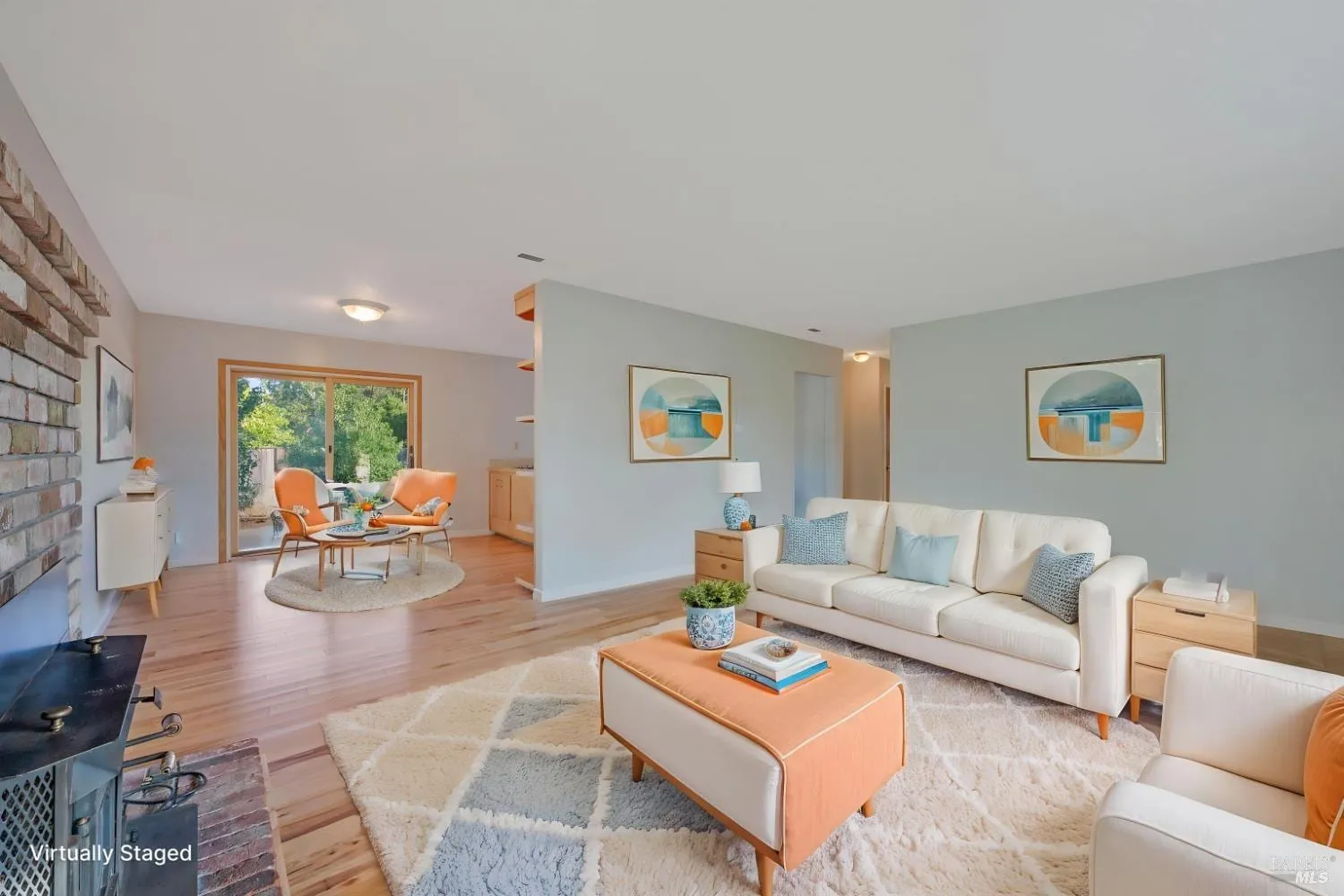 Open living area looking toward the sliding glass door