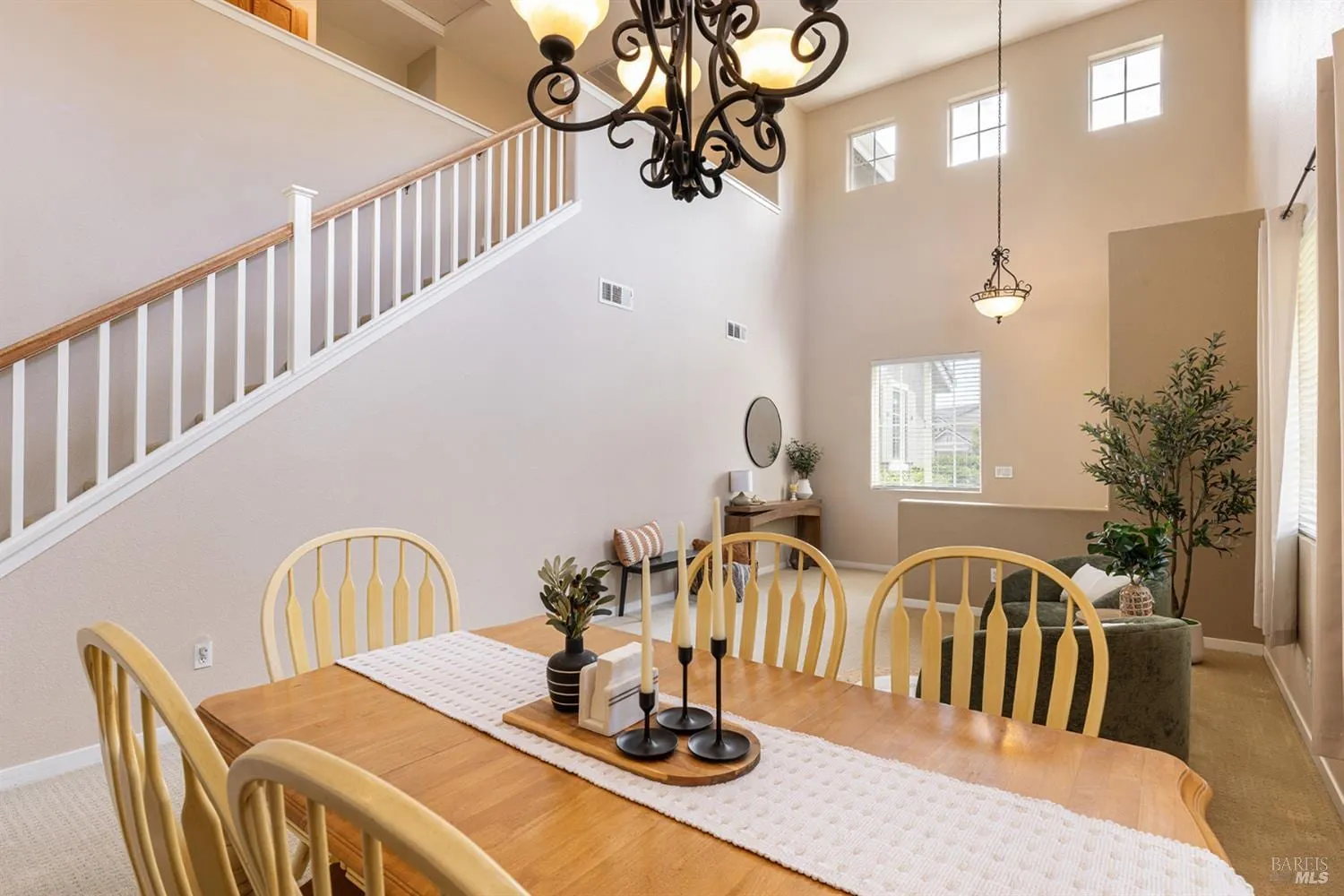 Dining area looking toward the staircase and living room